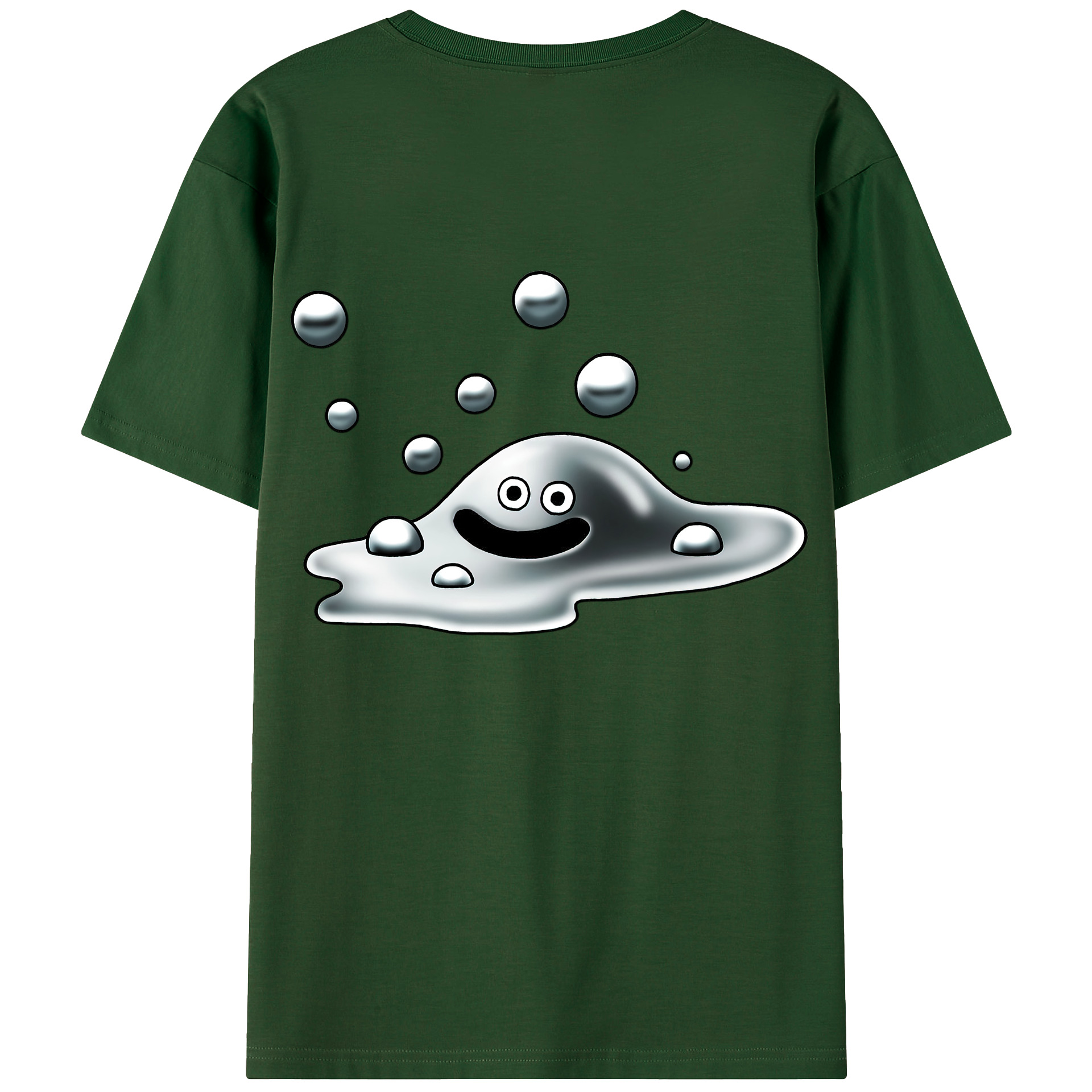 （画像用） ドラゴンクエスト Doragon Kuesuto Dragon Quest 綿100％半袖Tシャツ（背面プリント）